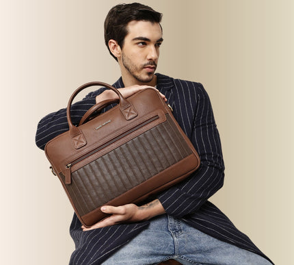 Gauge Machine Ridgeline Leather Laptop Bag